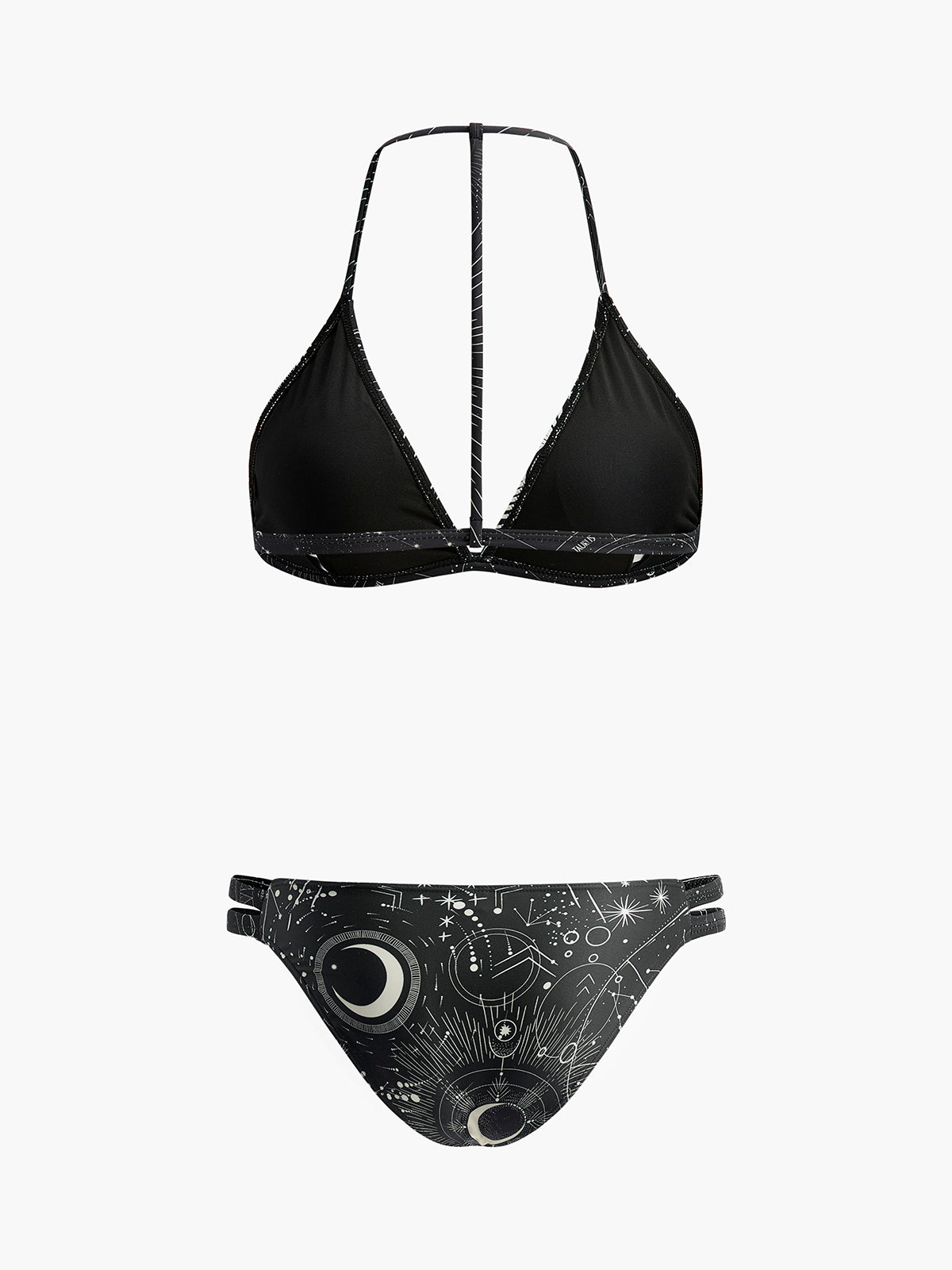 Astrology Print Halter Bikini Set