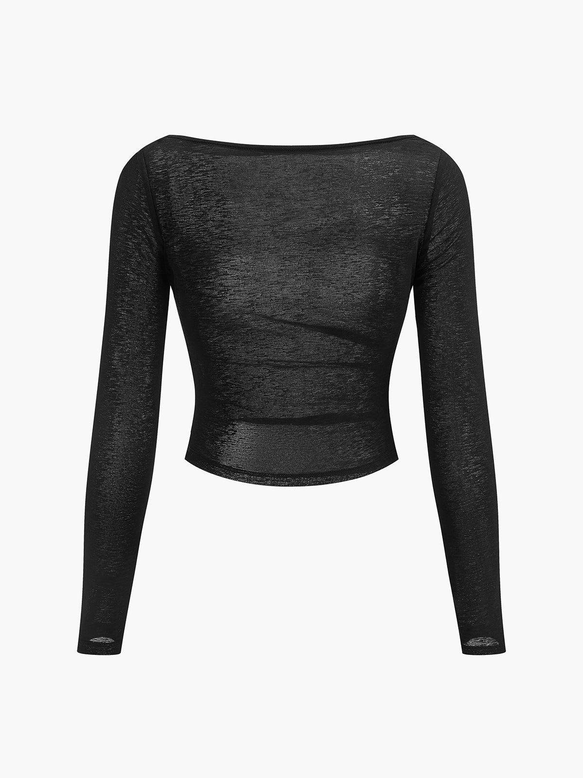 Straight Neck Slim Jersey Top