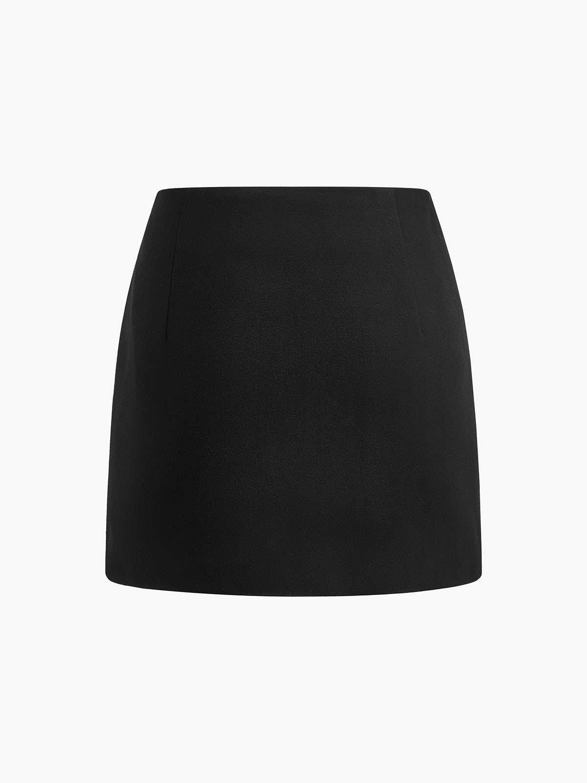 High-Waist Slit A-Line Skirt Without Belt