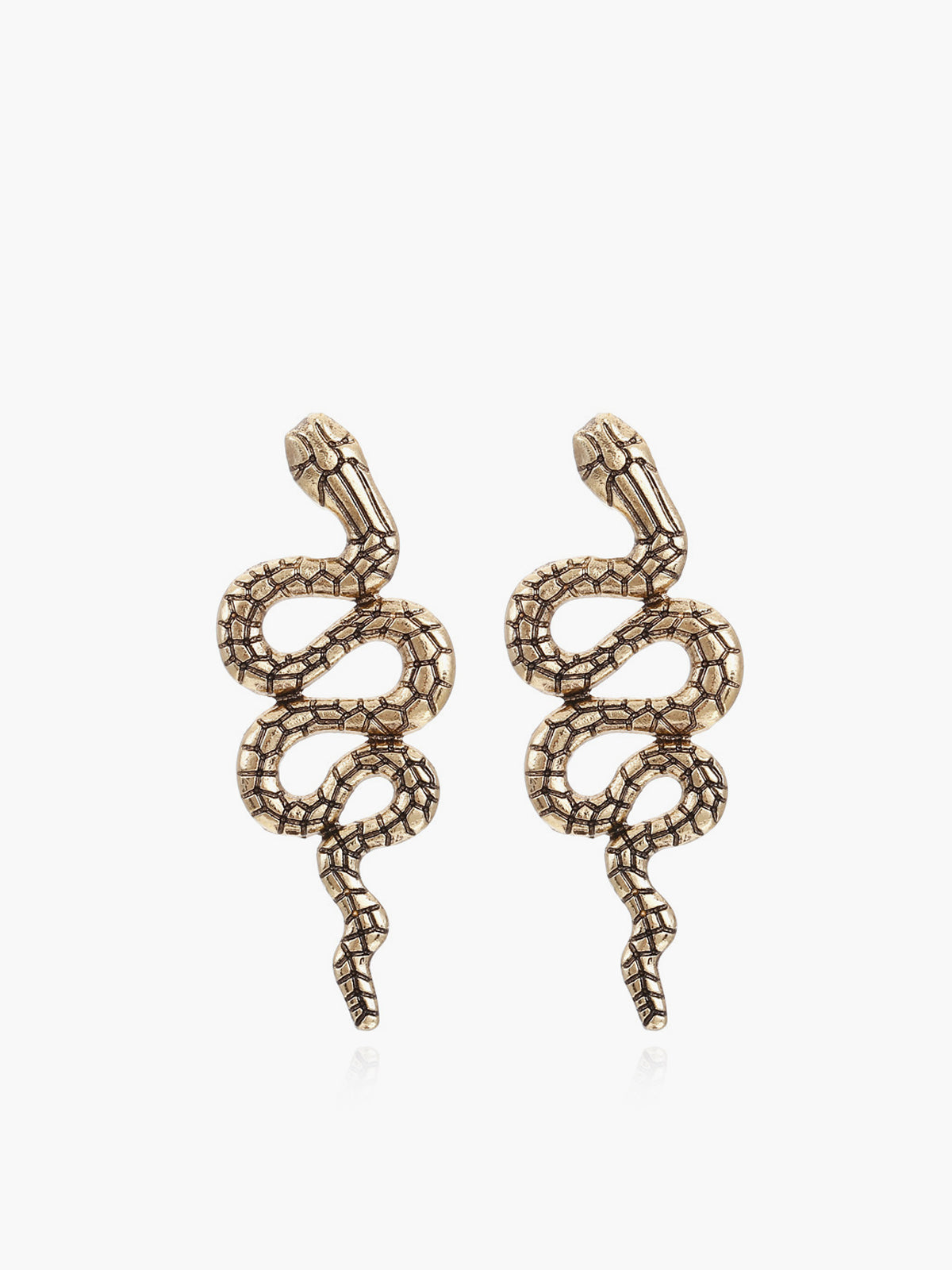 Snake Shaped Stud Earrings