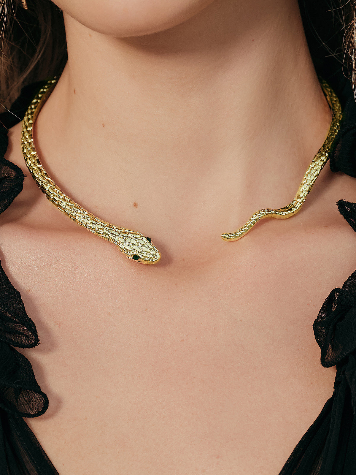 Snake Shaped Choker Necklace