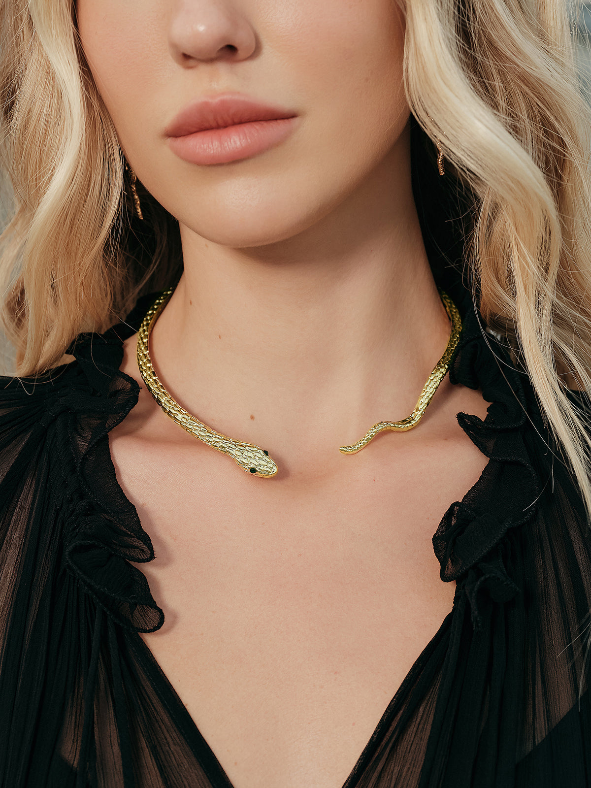 Snake Shaped Choker Necklace