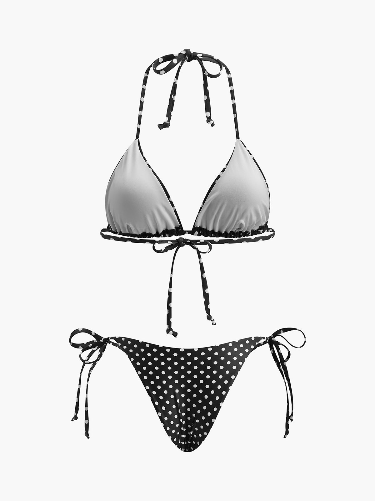 Polka Dot Tied Bikini Set