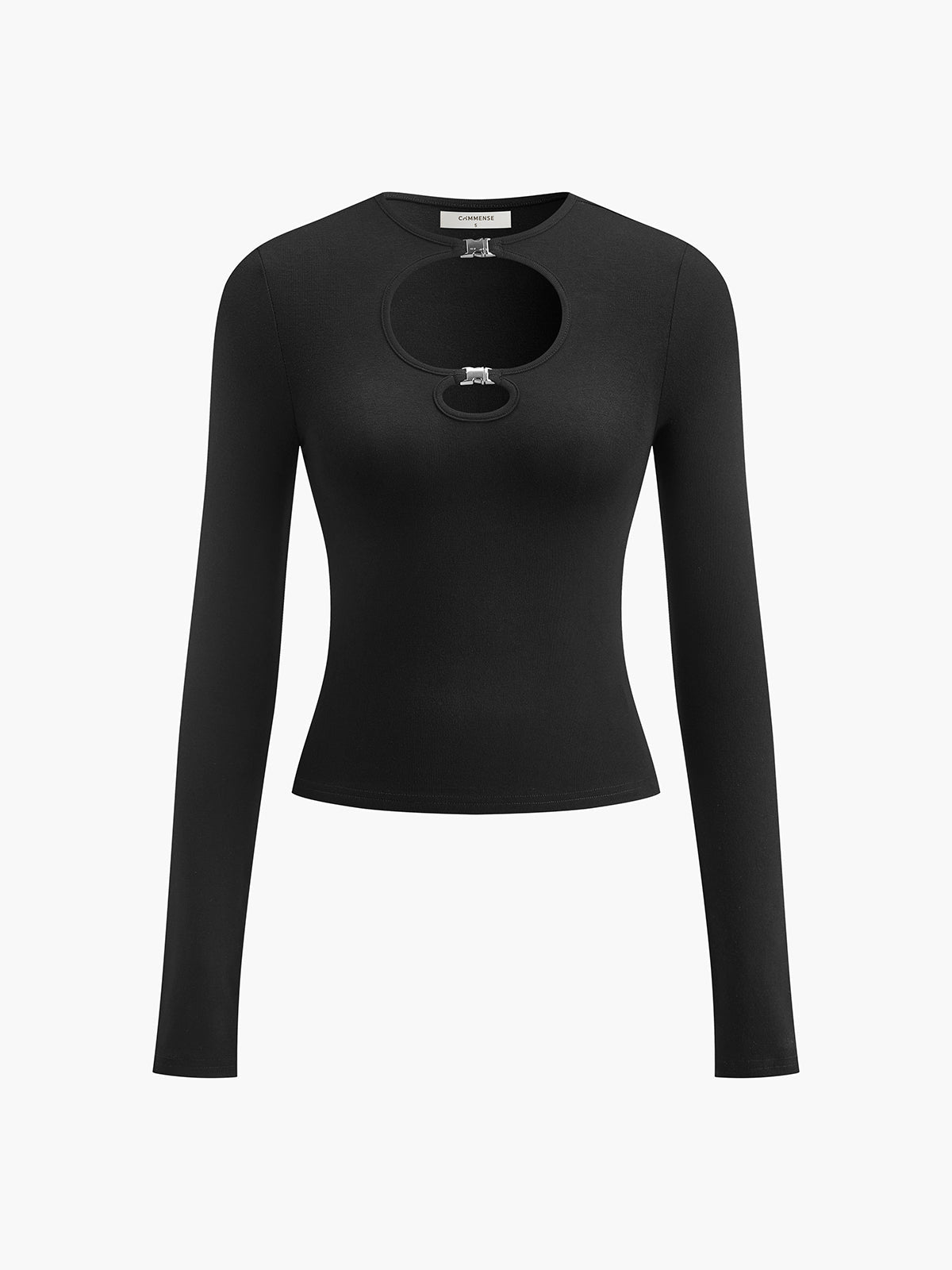 Double Keyholes Long Sleeve Top