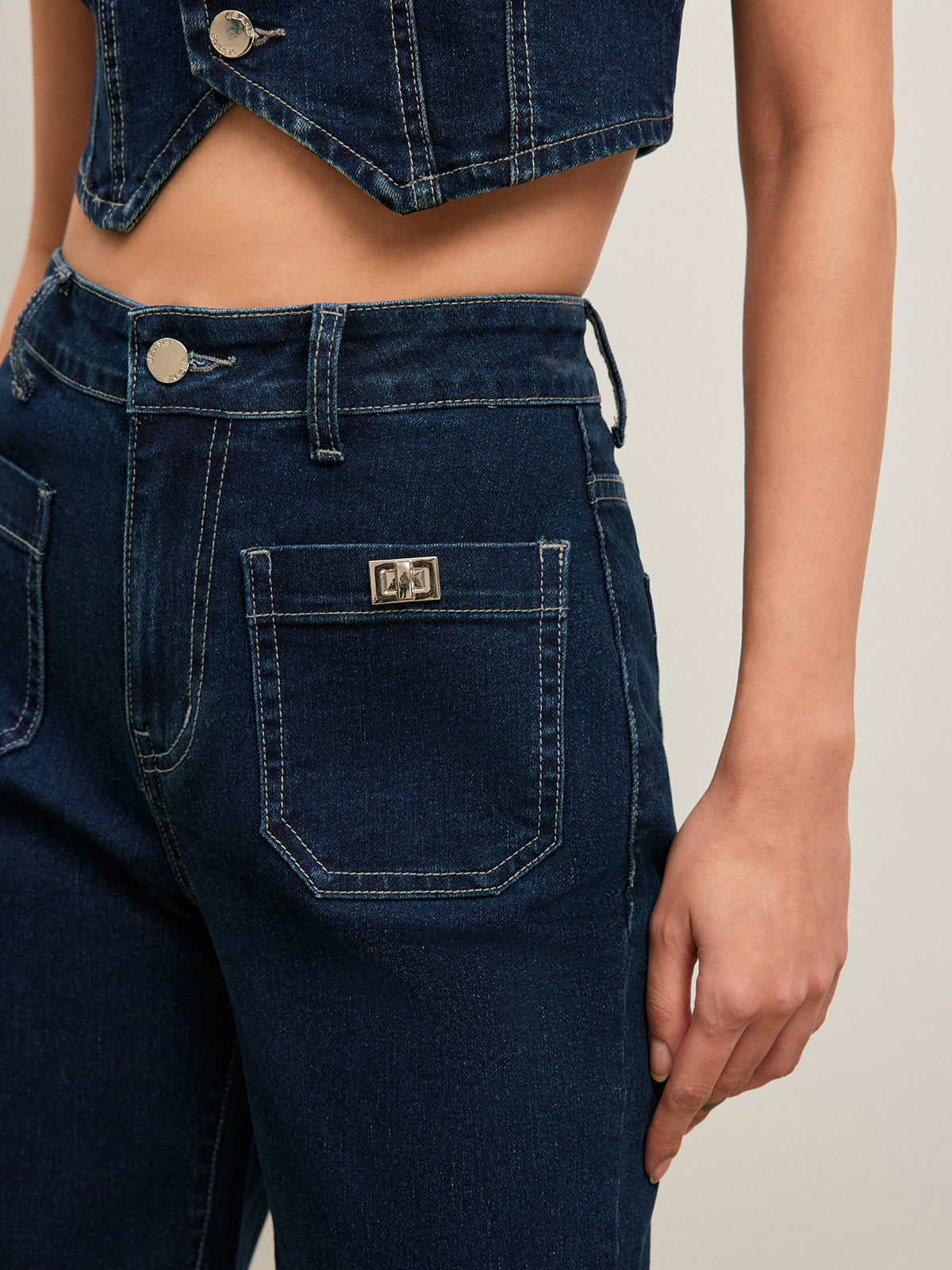 Classic High-Waisted Straight-Leg Jeans