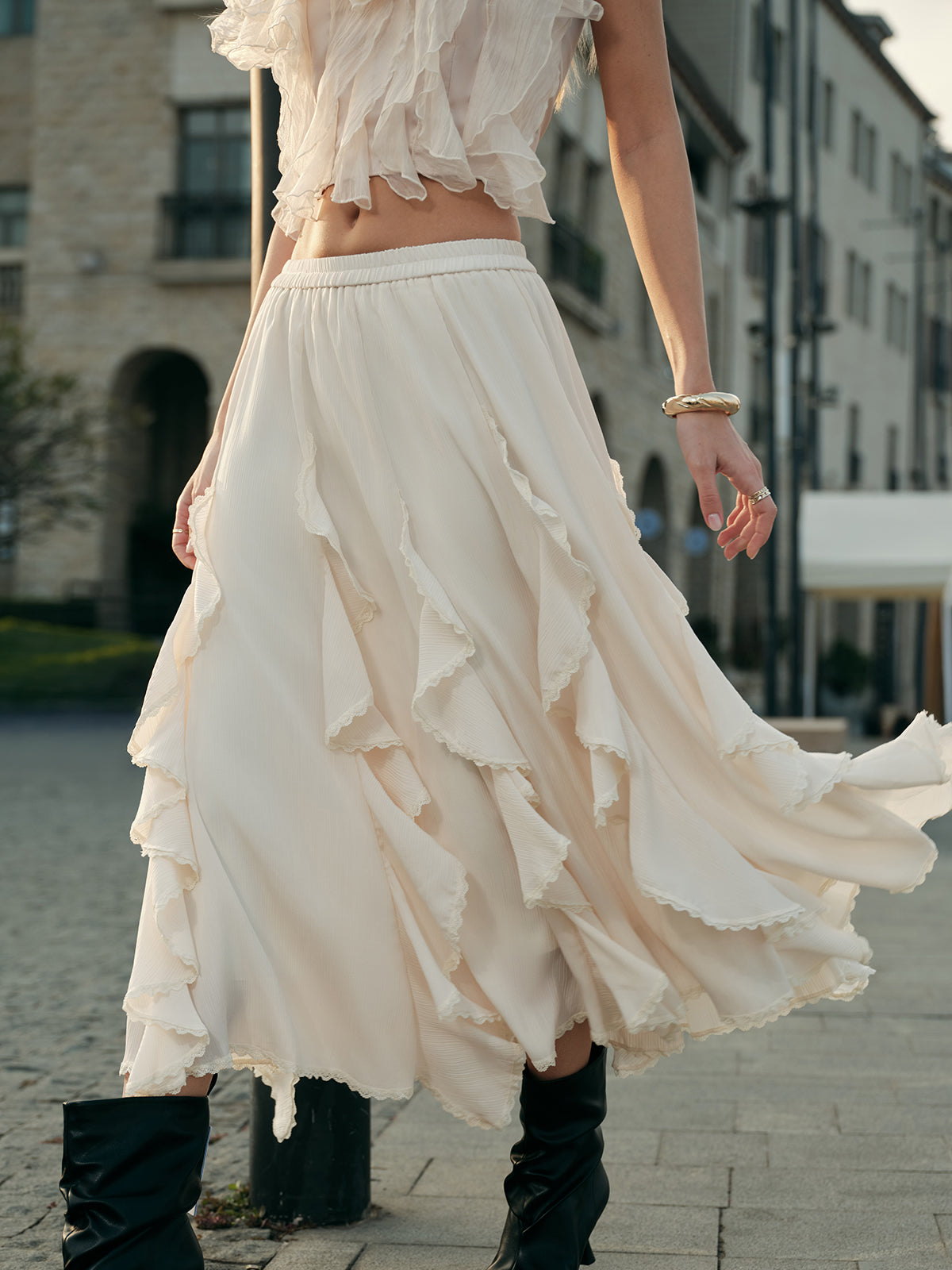 Flowy Ruffled Skirt