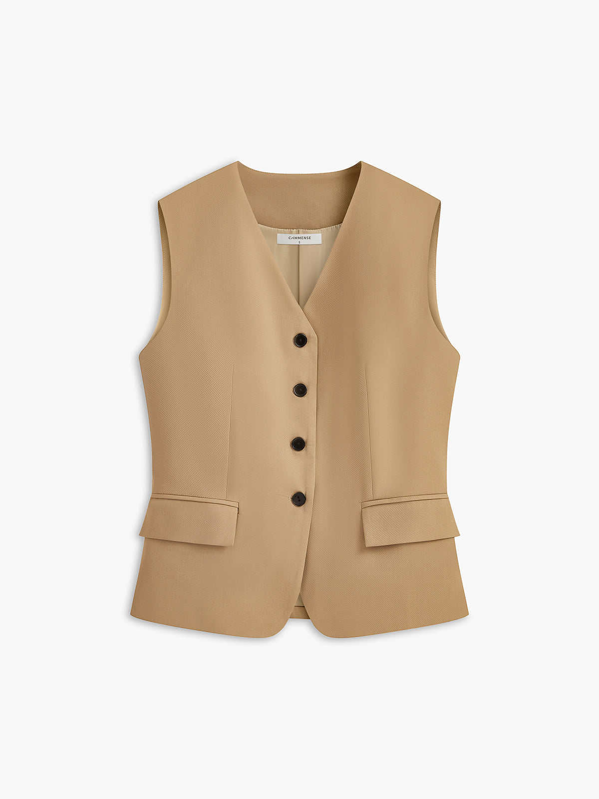 Button-Front Belted Vest