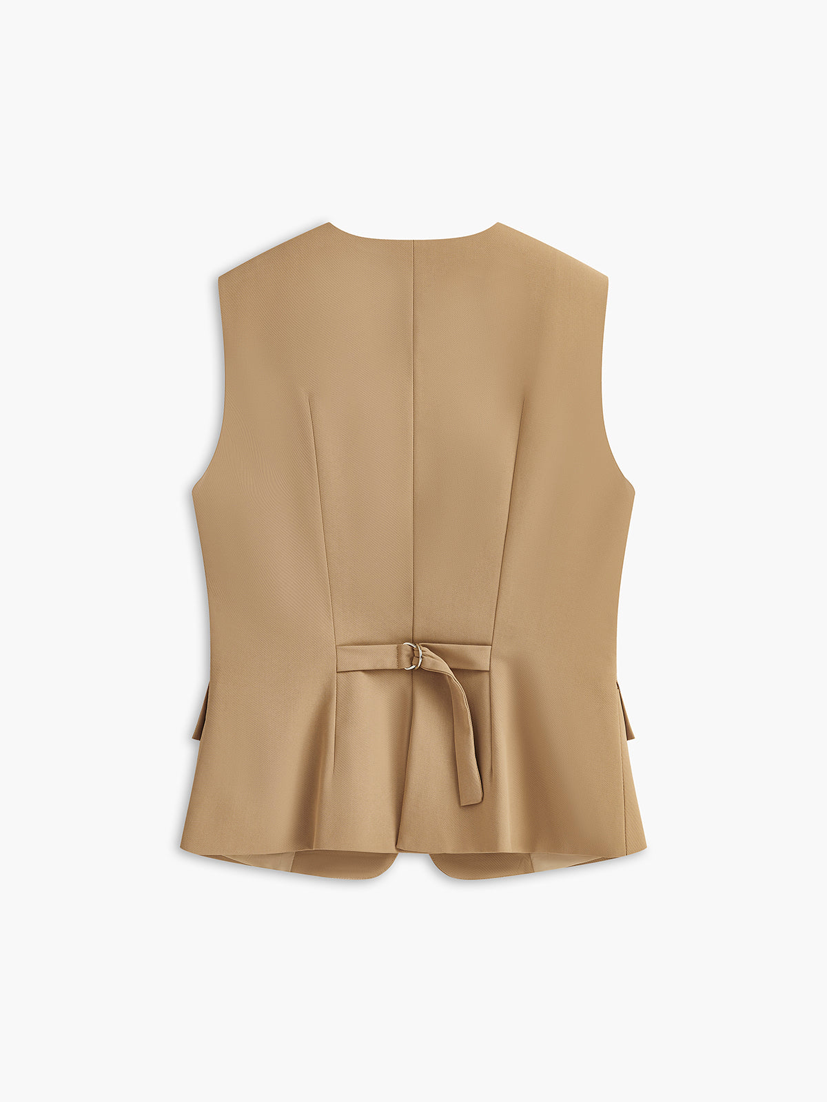 Button-Front Belted Vest