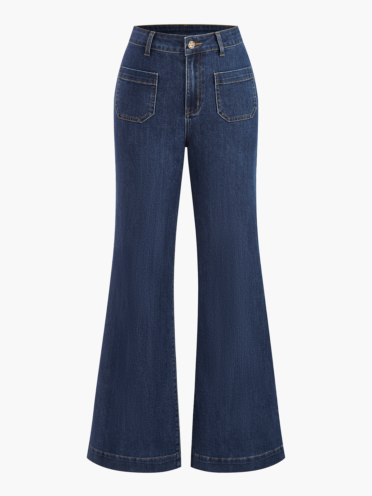 High-Waisted Flared Jeans