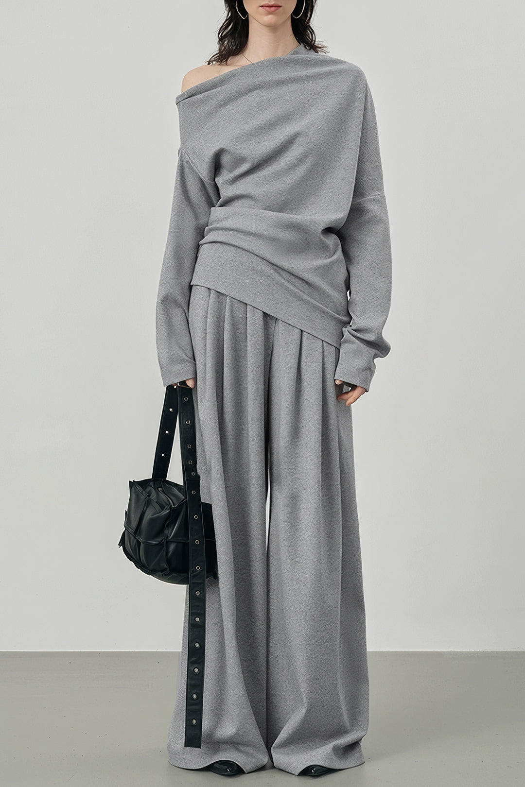 Ruched Wide Leg Trousers