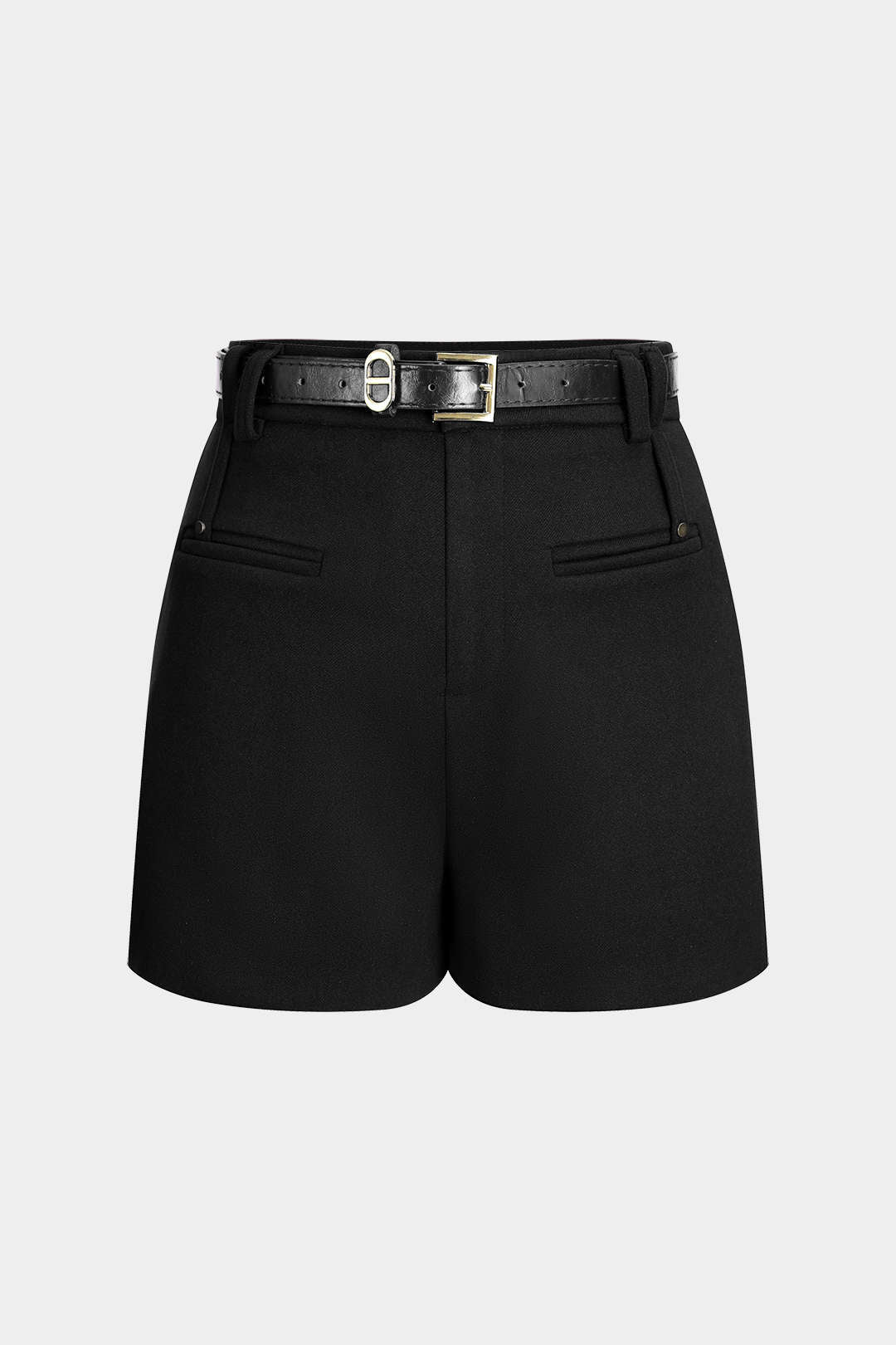 High Waist Belted Shorts