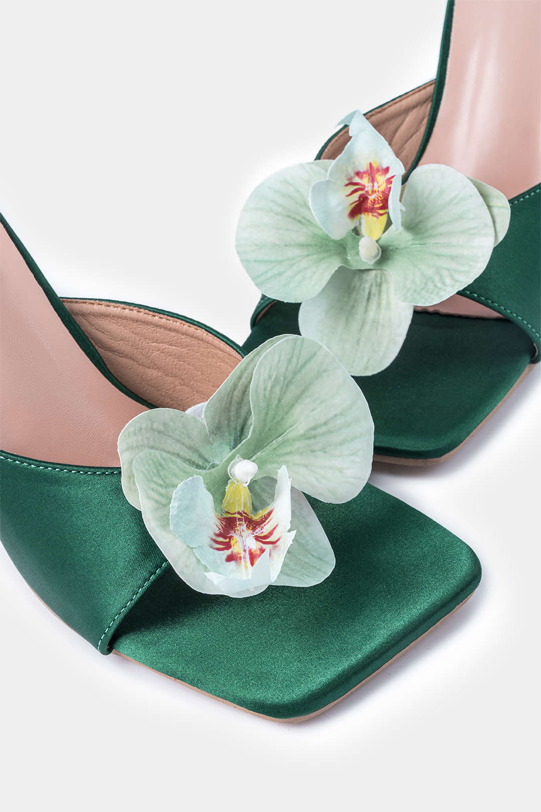 3D Floral Faux Leather Open Toe Sandals