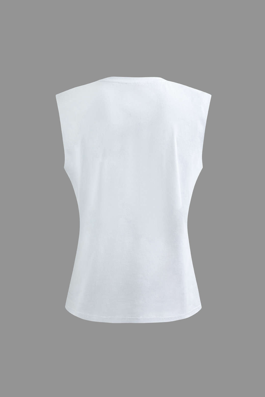 Basic Solid Sleeveless T-shirt