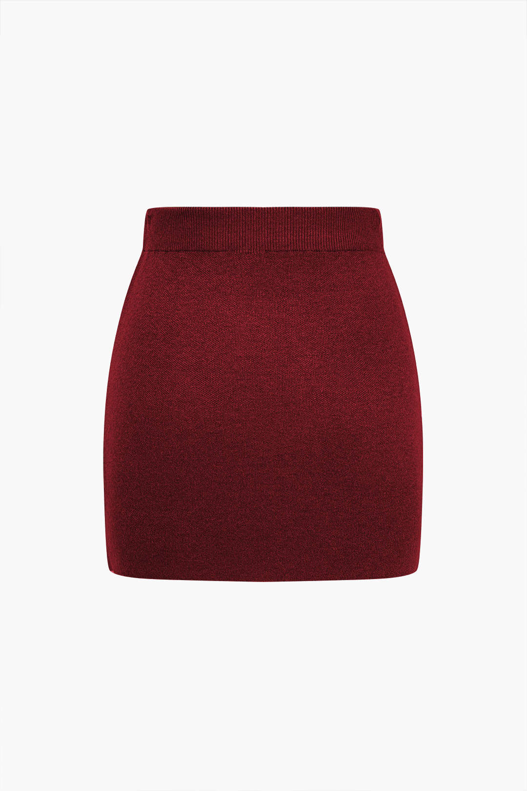 Basic Solid Knit Mini Skirt