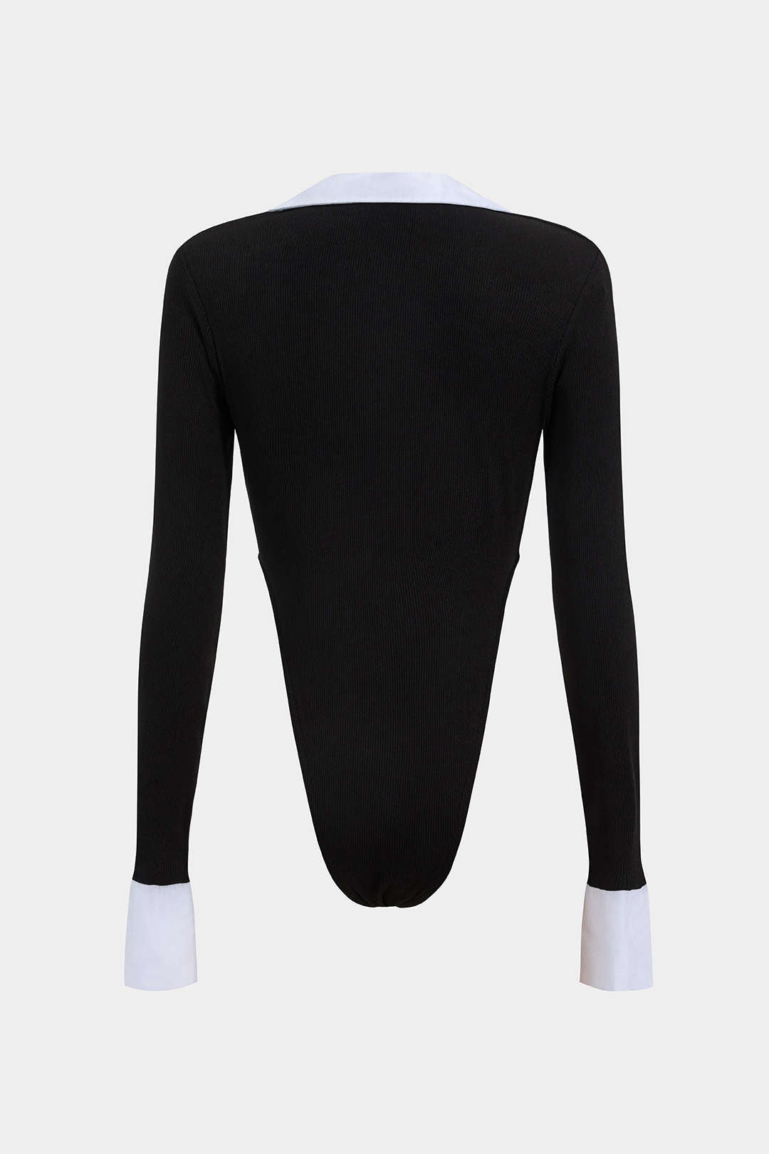 Cut Out Patchwork Contrast Binding Long Sleeve Bodysuit