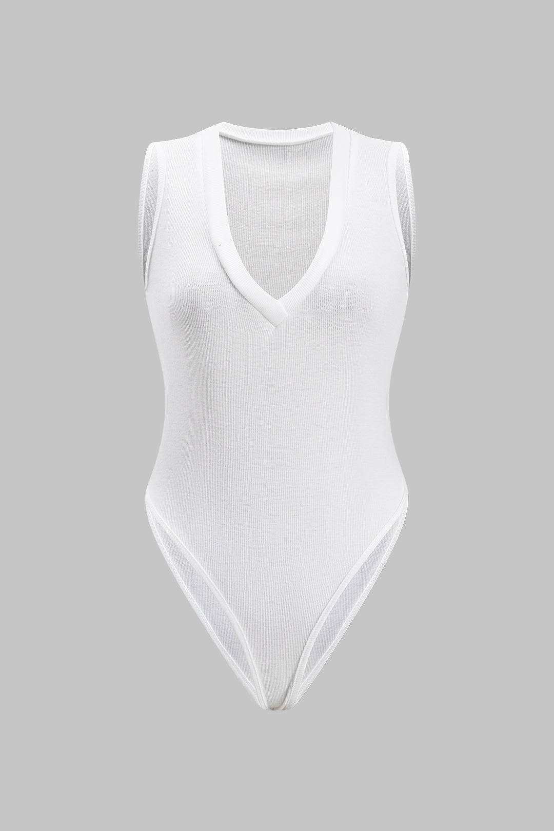 Basic Solid Sleeveless Bodysuit