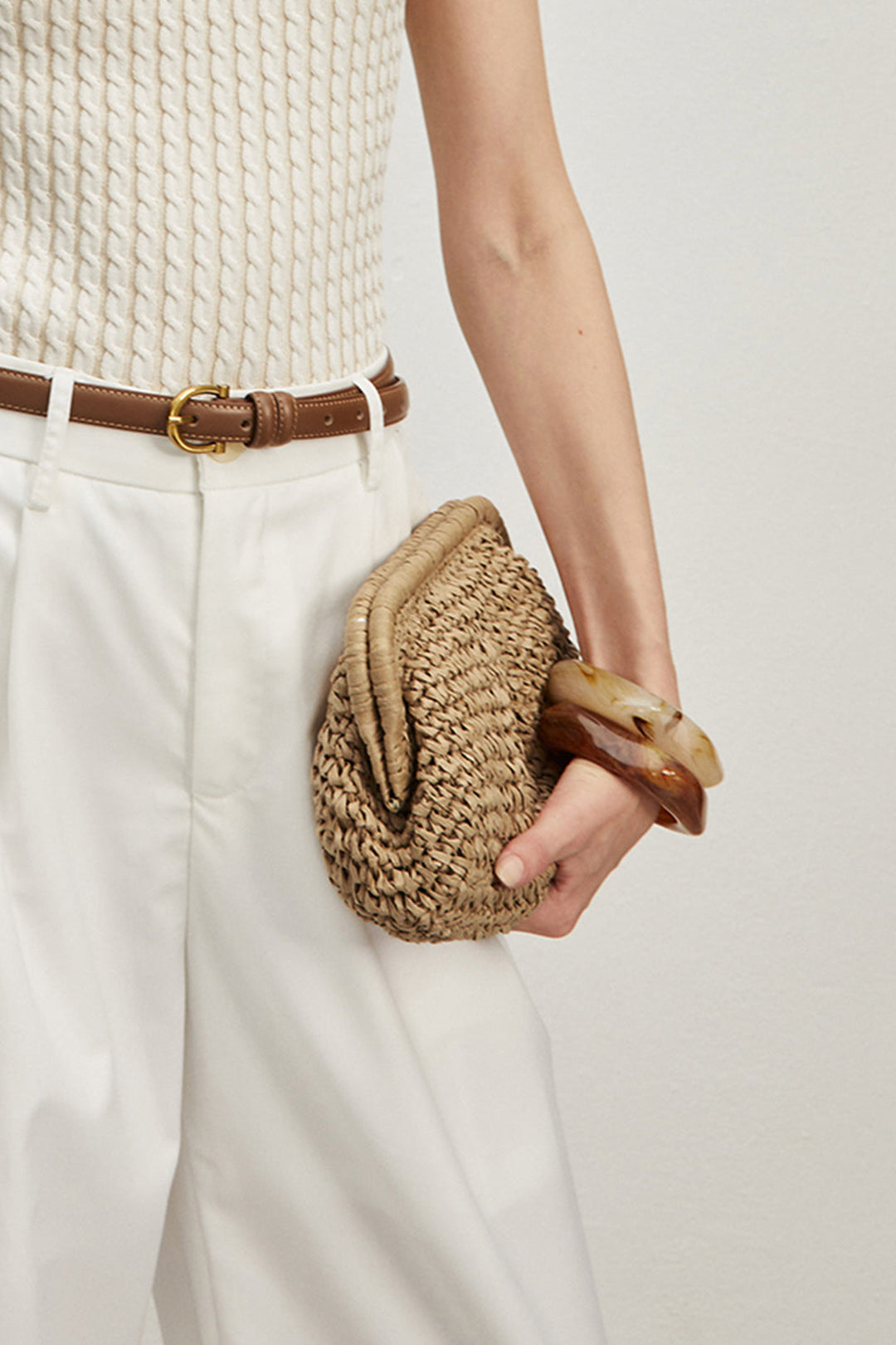 Woven Straw Cross-Body Bag