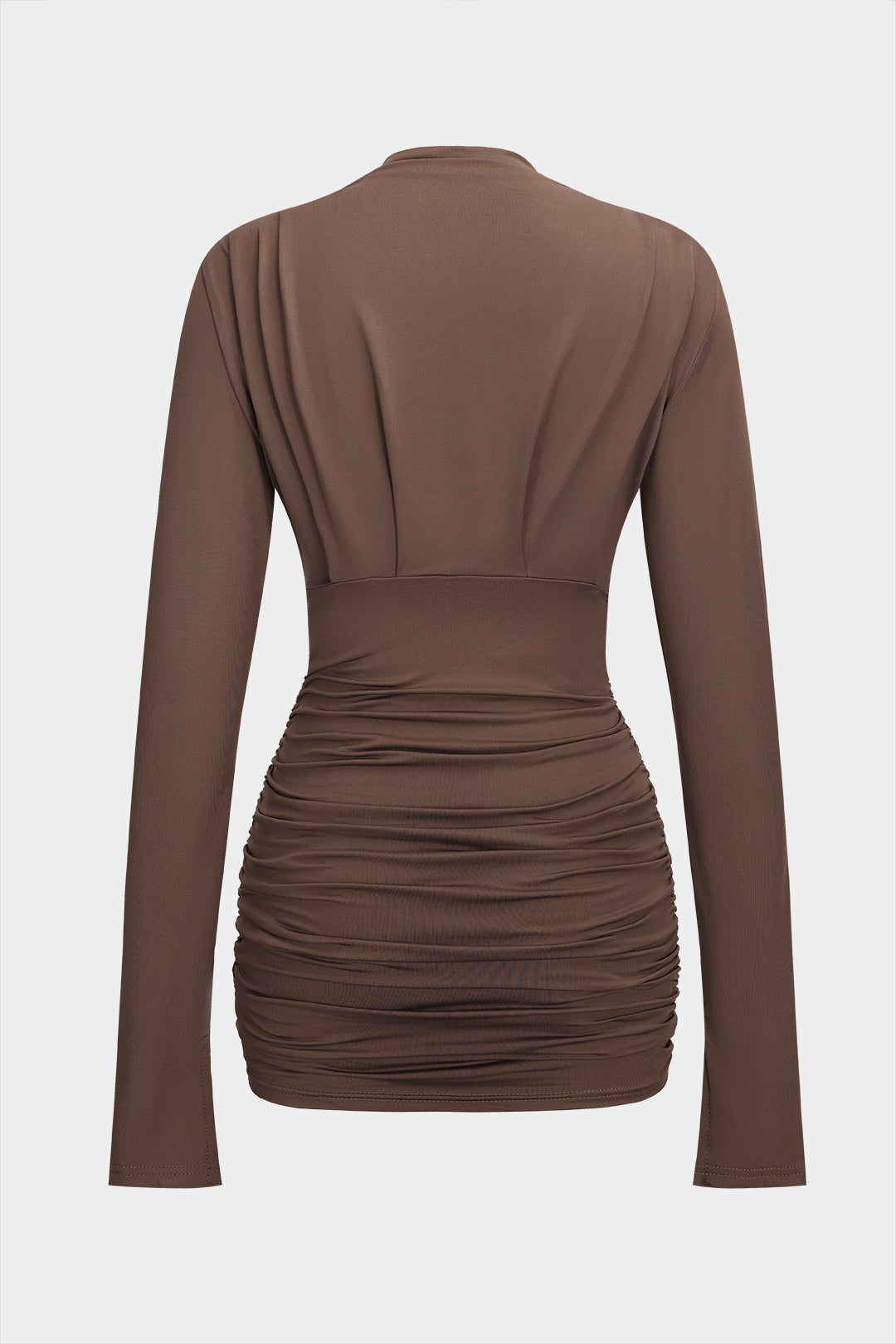 Ruched Long Sleeve Mini Dress