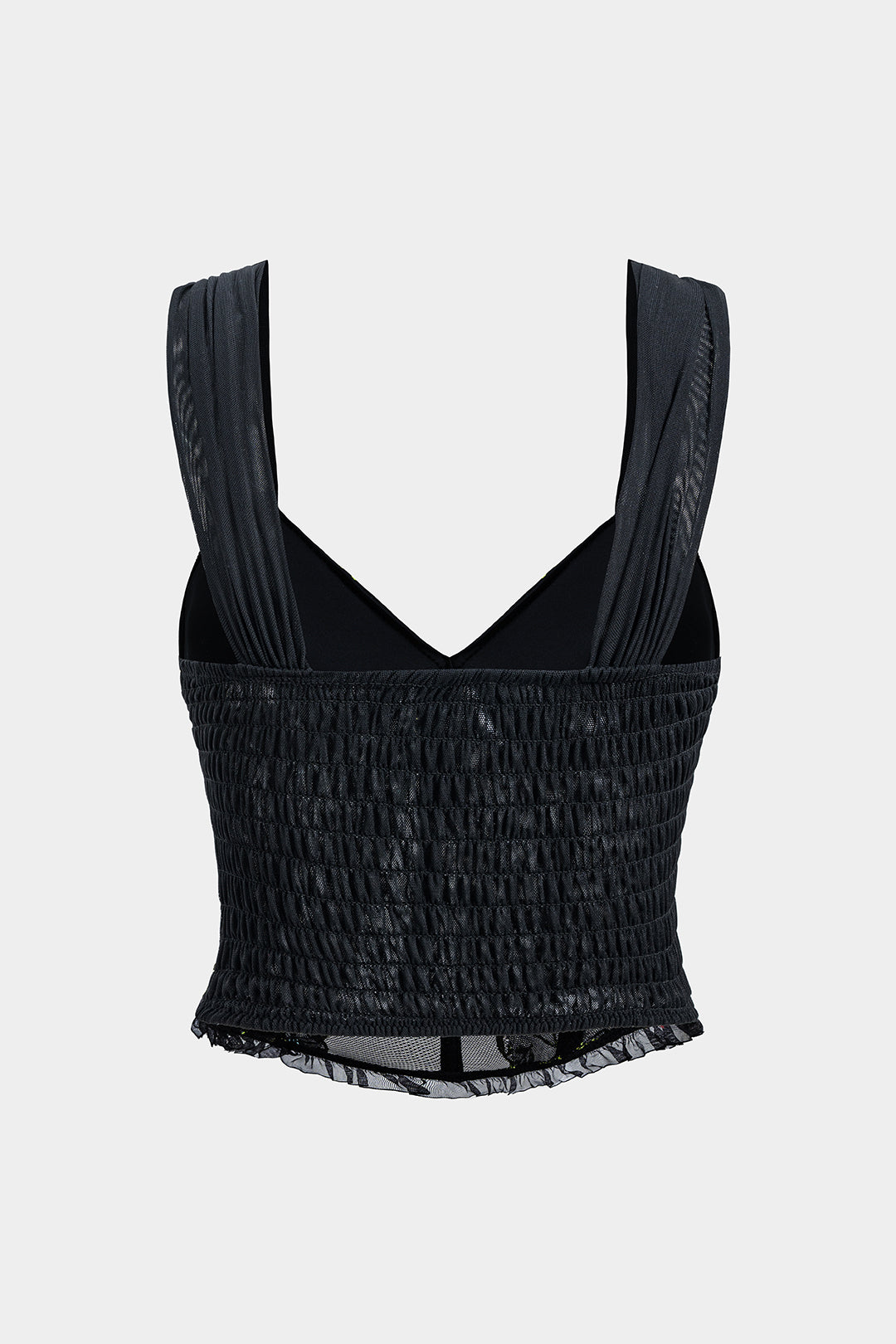 Mesh Embroidery Bustier Corset Slip Cami Top