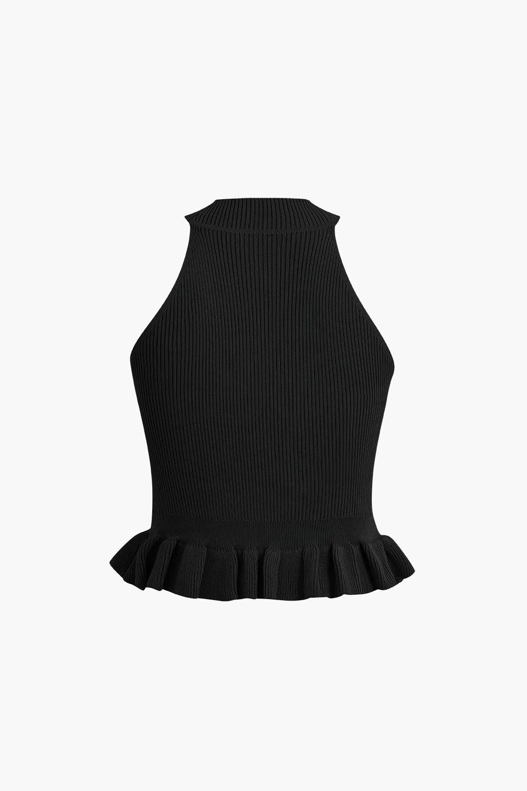 Ruffle Hem Knit Tank Top