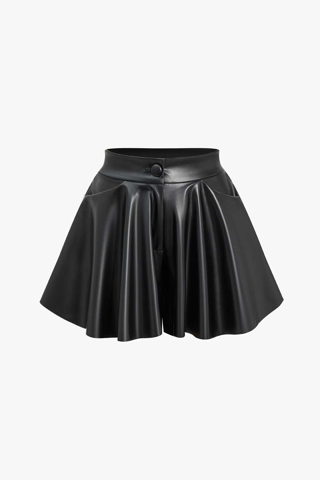 Faux Leather High Waist Pocket Shorts