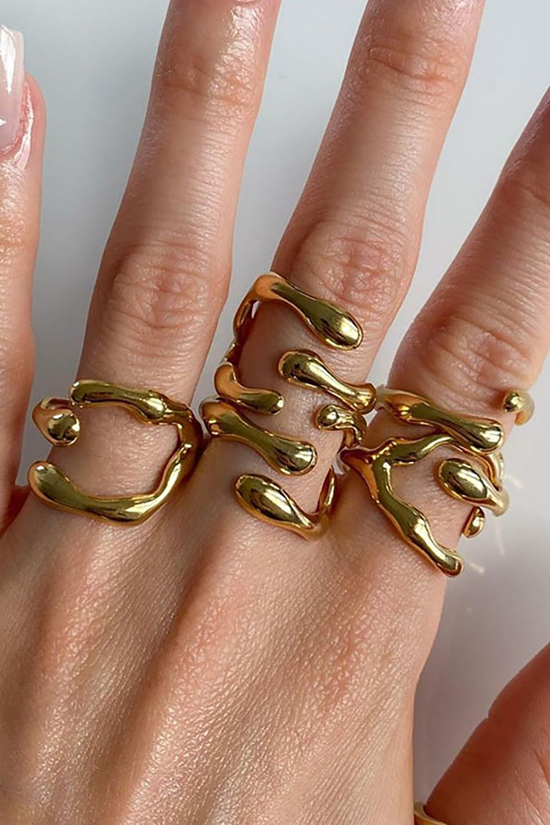 Gold Plated Molten Ring