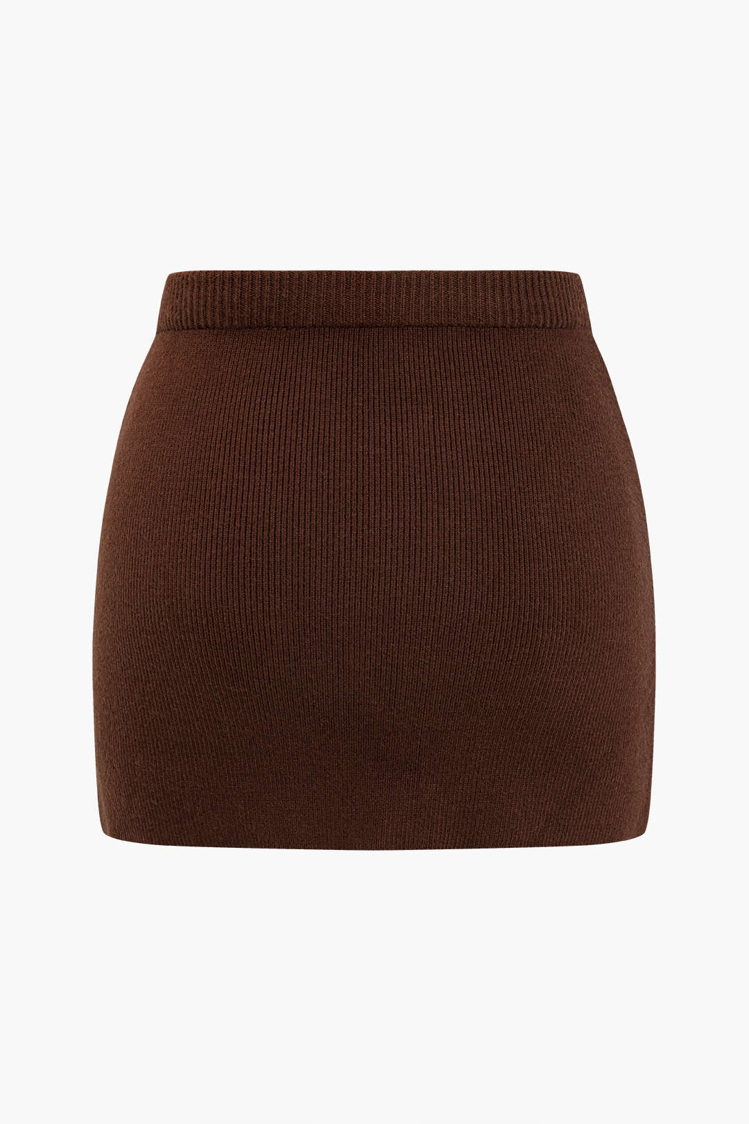 Plus Size Solid Knit Mini Skirt