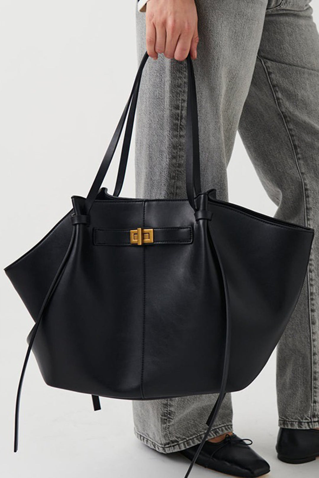 Faux Leather Tote Bag