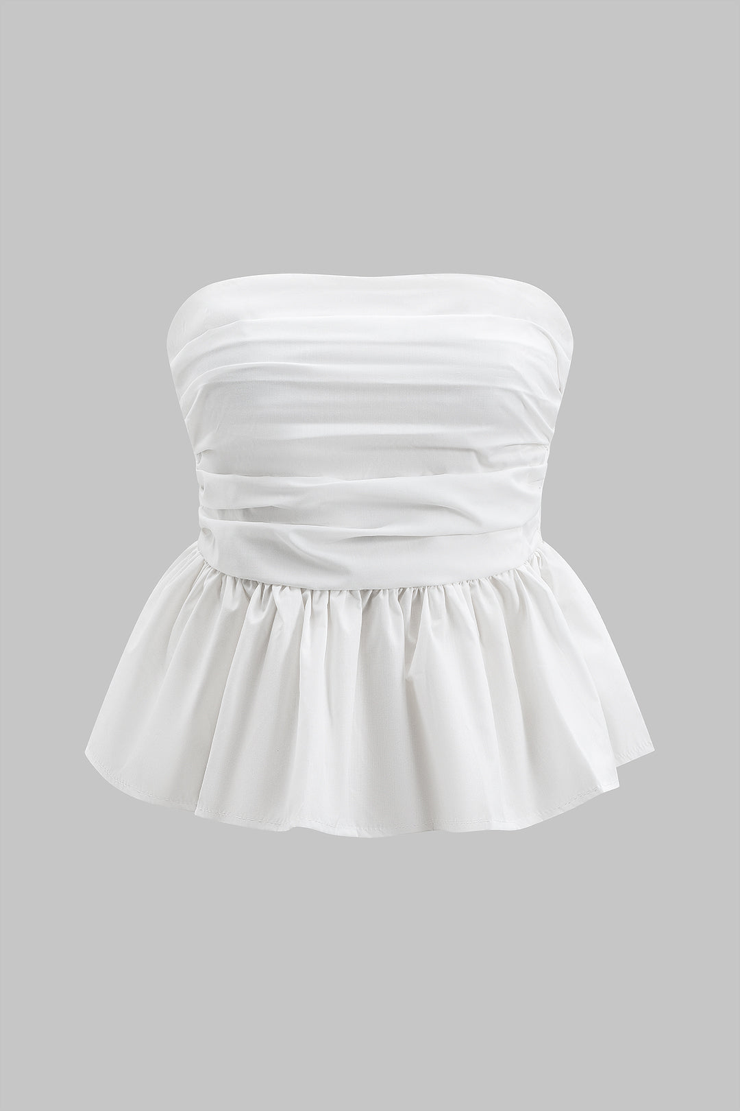 Ruched Strapless Tube Top