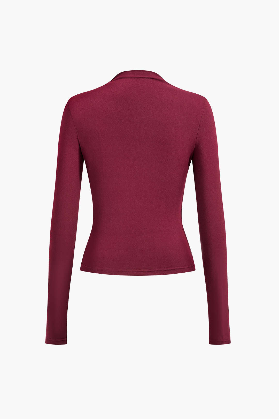 Mock neck Ruched Long Sleeve Top