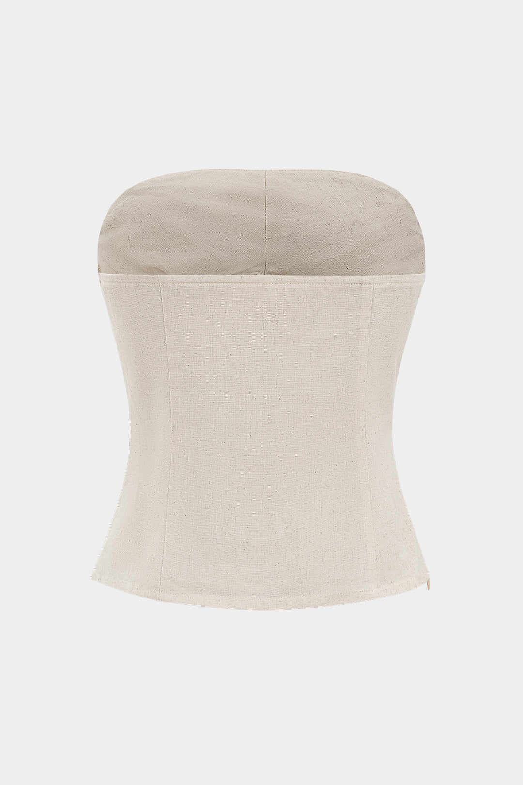 Linen Ruched Tube Top