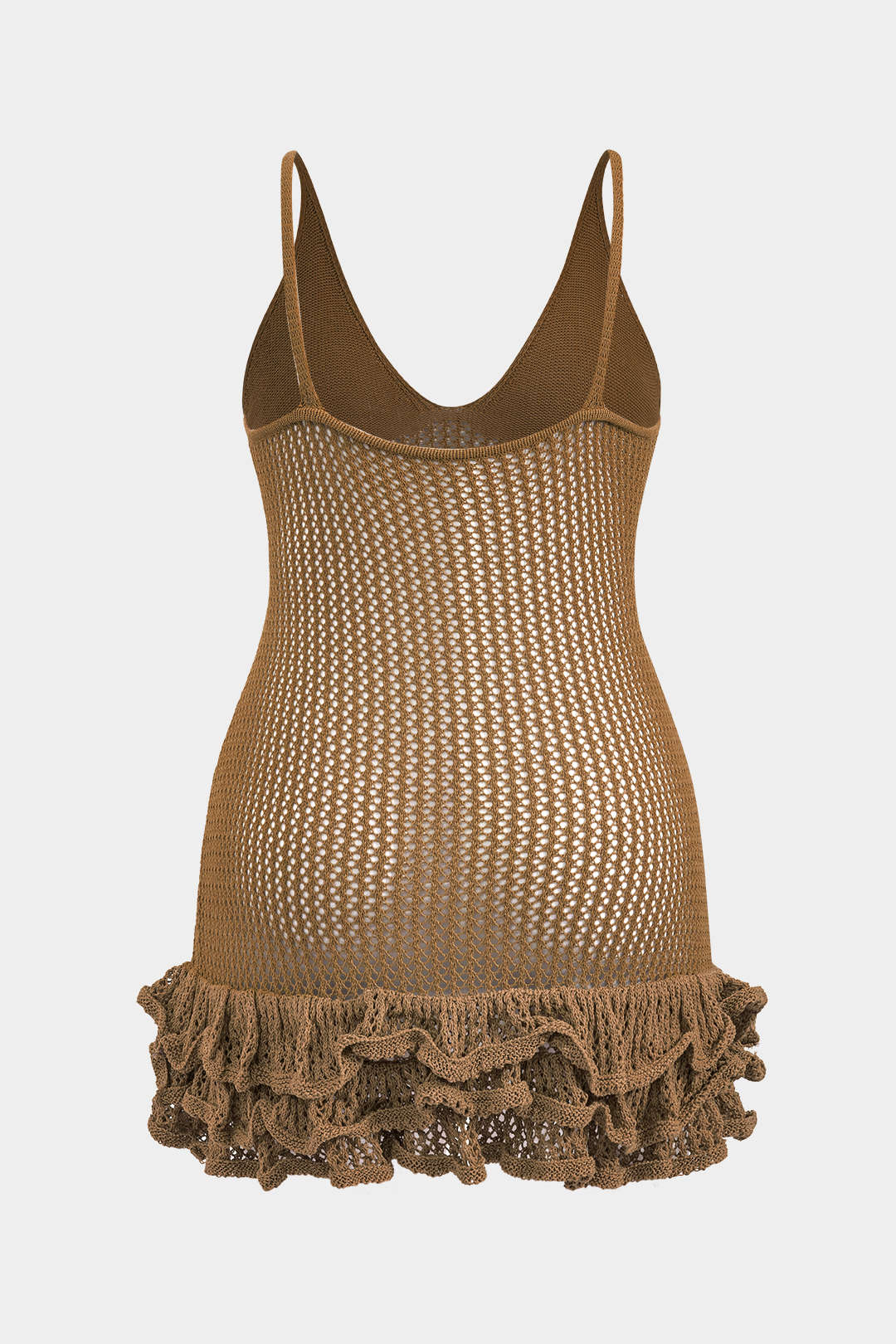 Plus Size Knit Ruffle Slip Dress