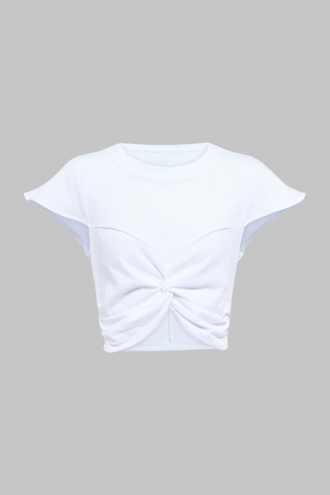 Ruched Twist Knot Short Sleeve T-shirt