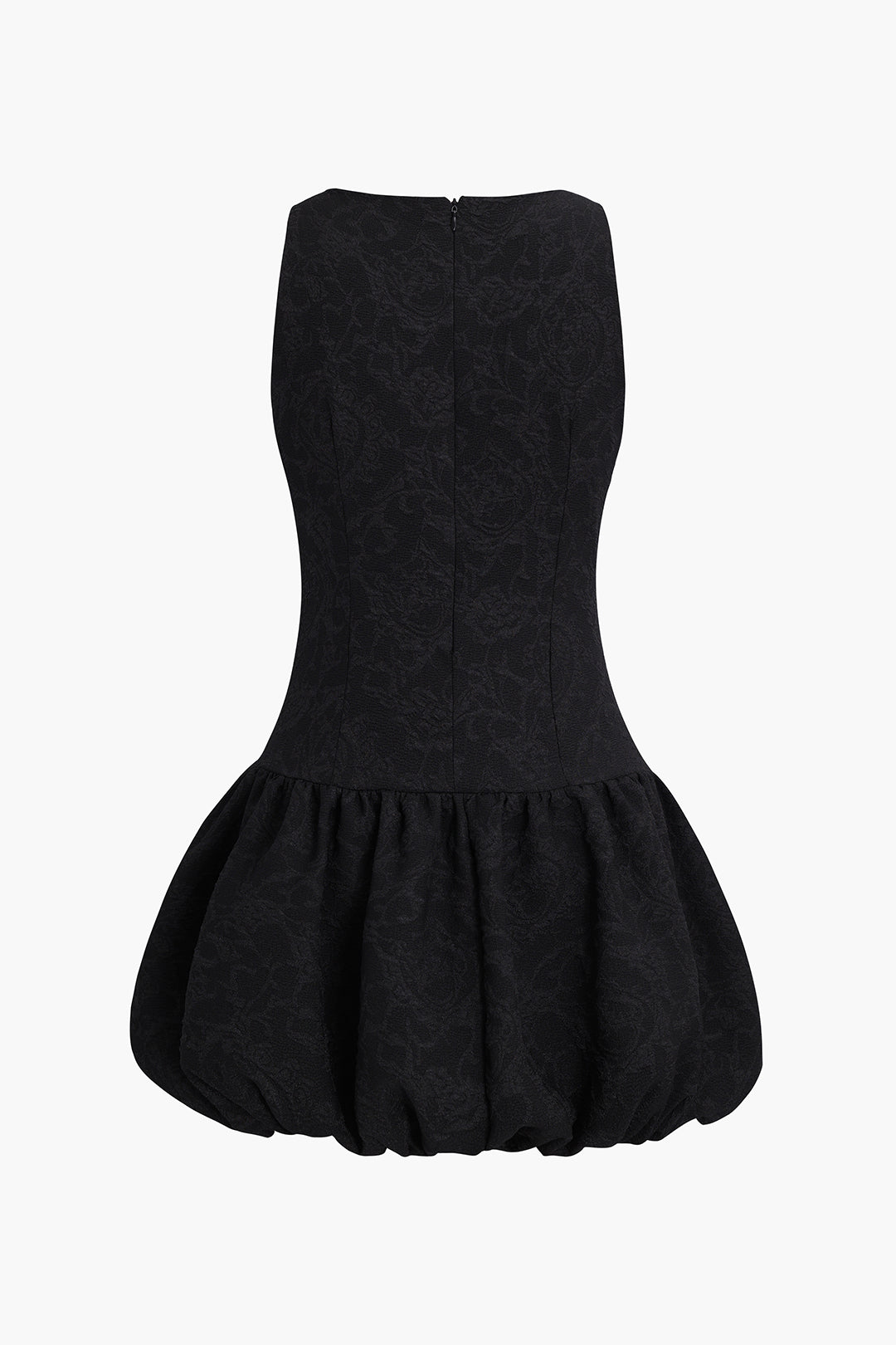 Sleeveless Puff Hem Mini Dress