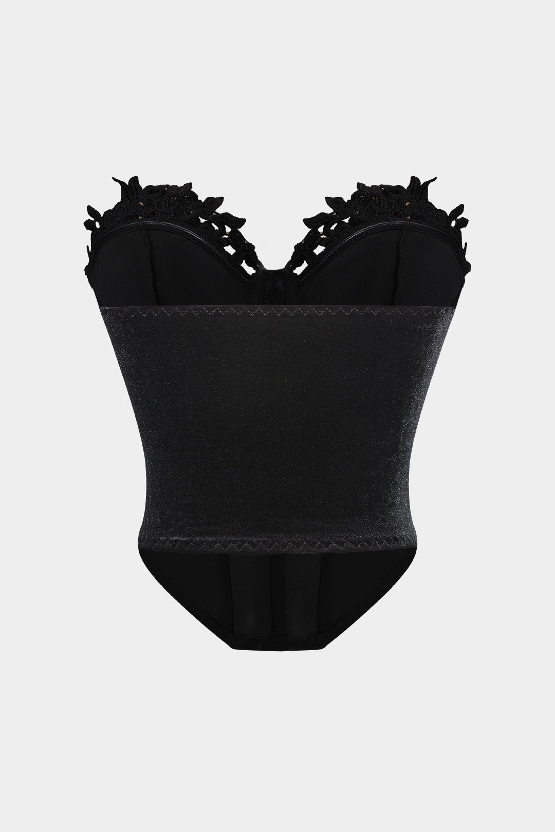 Velvet Backless Bustier Corset Tube Top