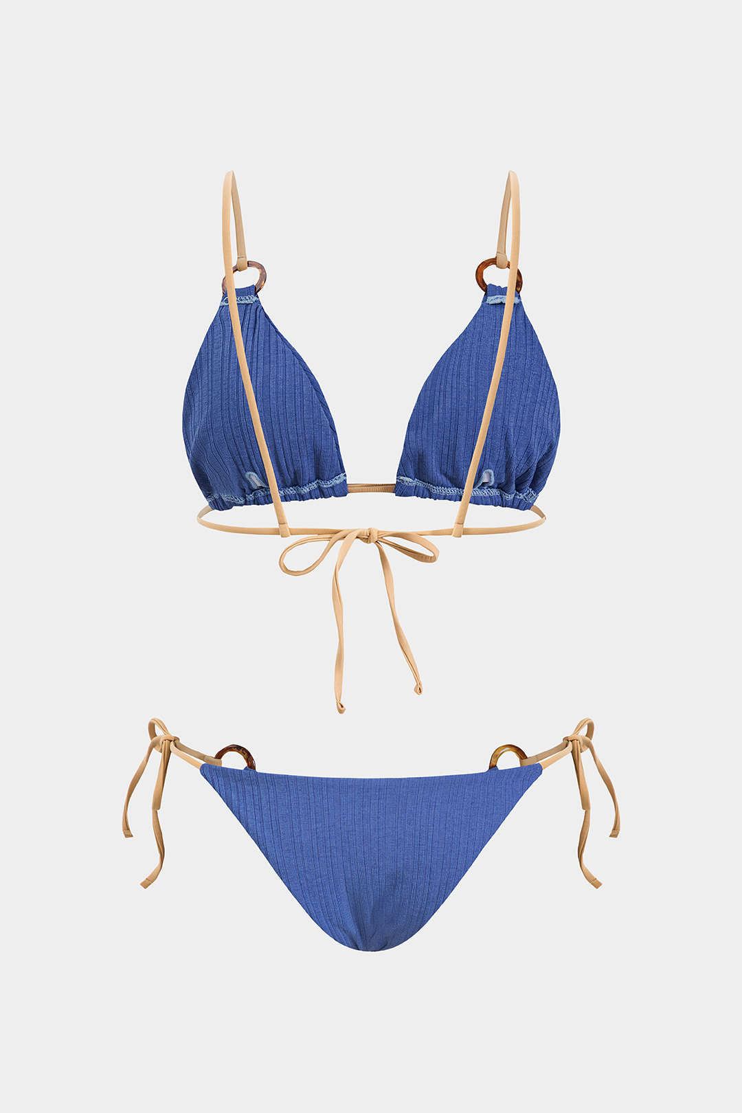 Ruched Tie-Up Bikini Set