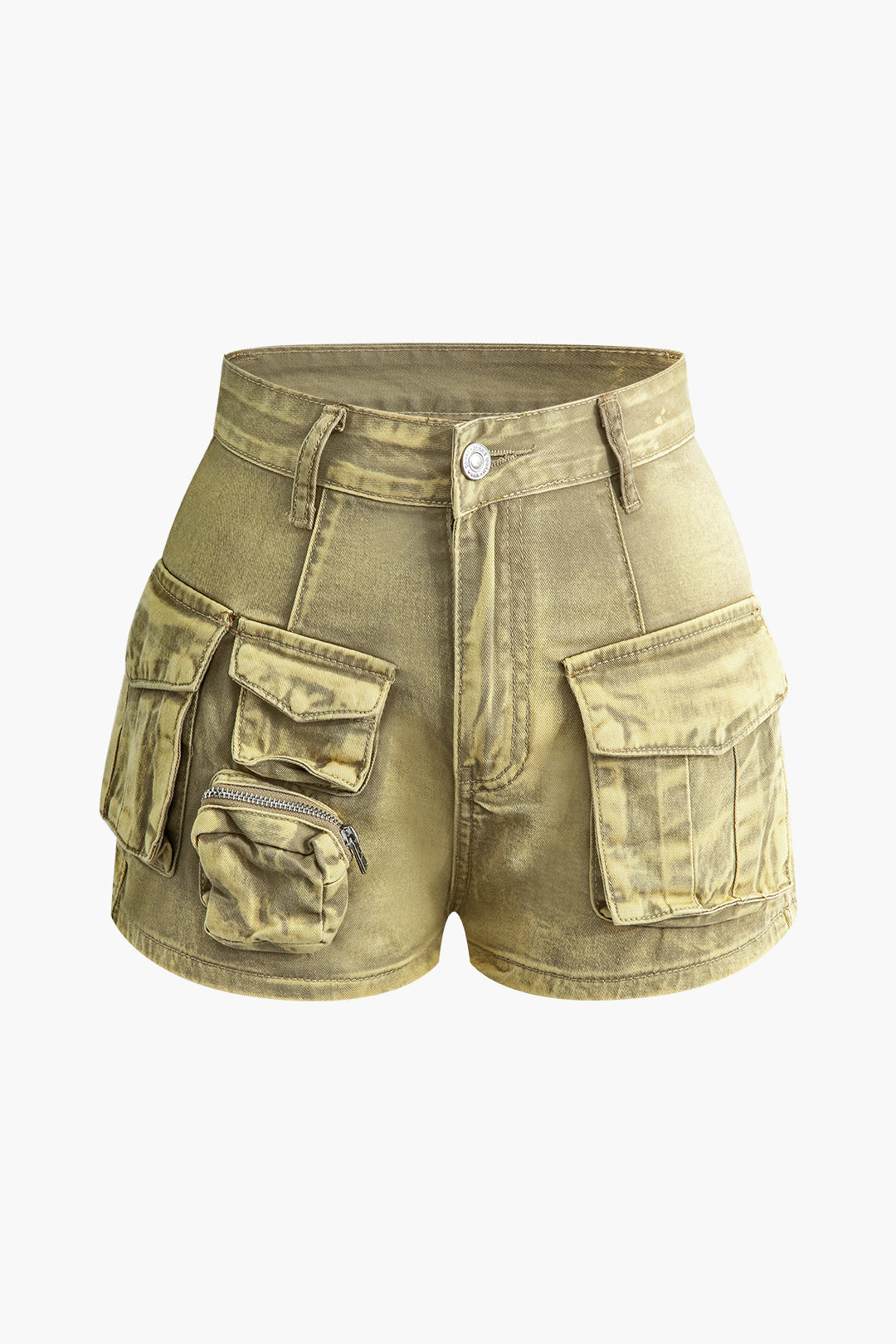 Flap Pocket Denim Shorts