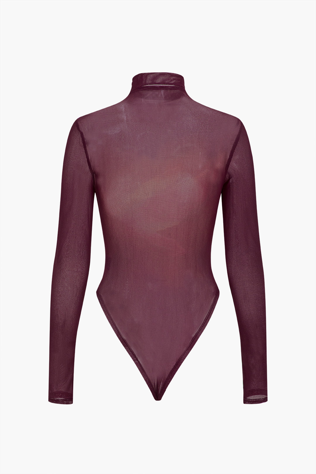 Ombre Print Mesh Long Sleeve Bodysuit