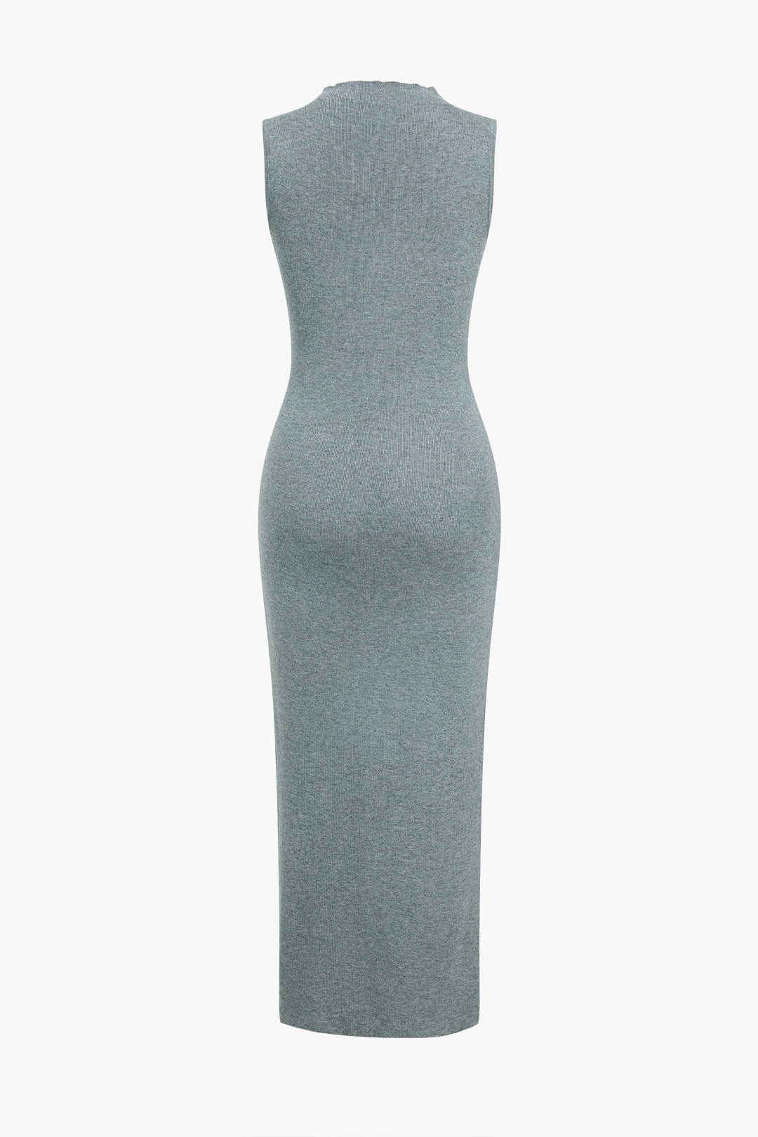 Solid High Slit Knotted Sweater Dress