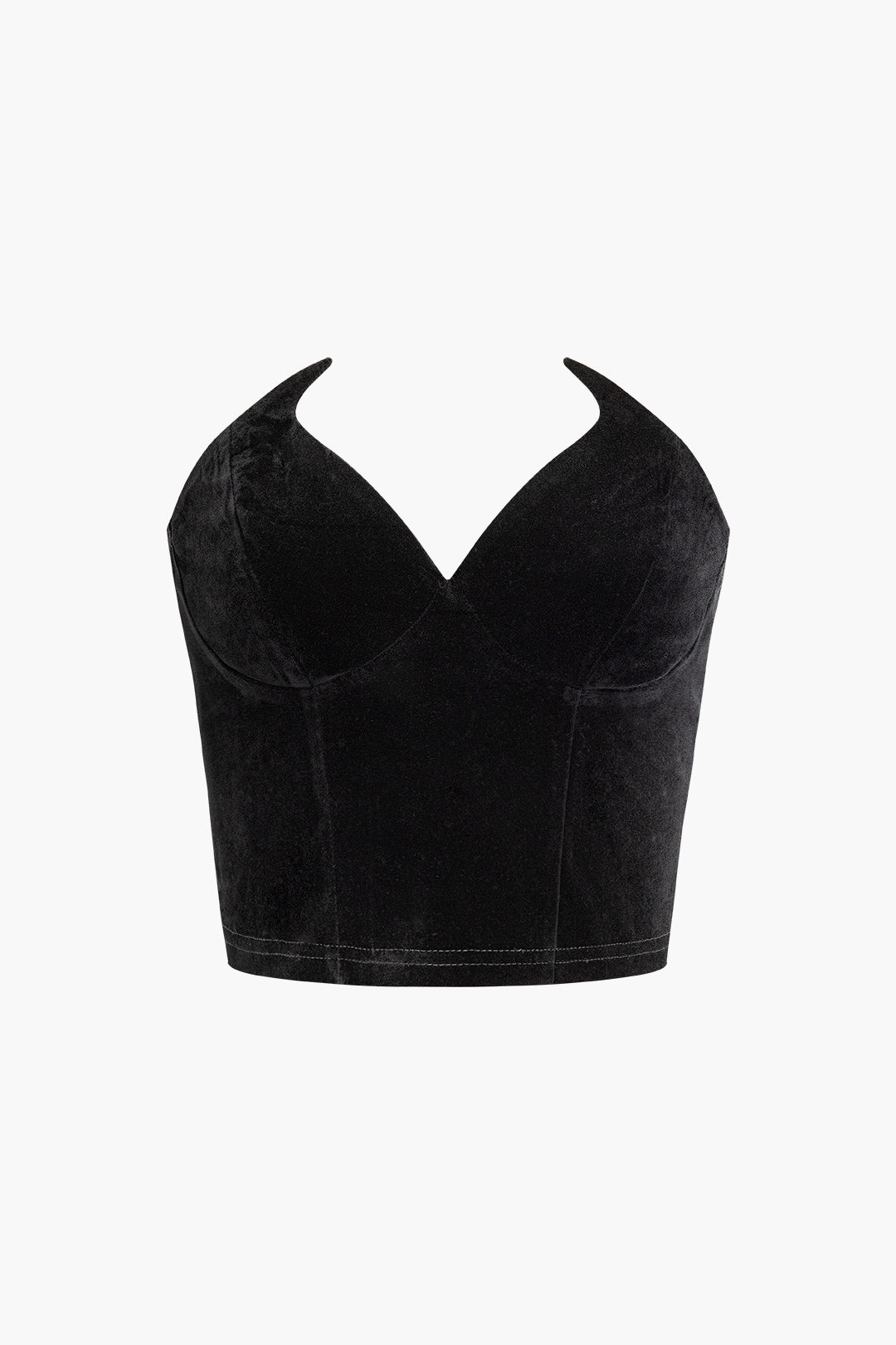 V-neck Bustier Zipper Tube Top