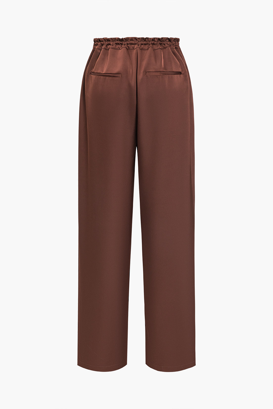 Solid Drawstring Trousers