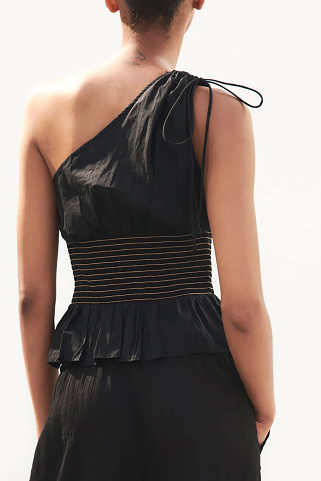 Chiffon Pleated Asymmetrical Tank Top