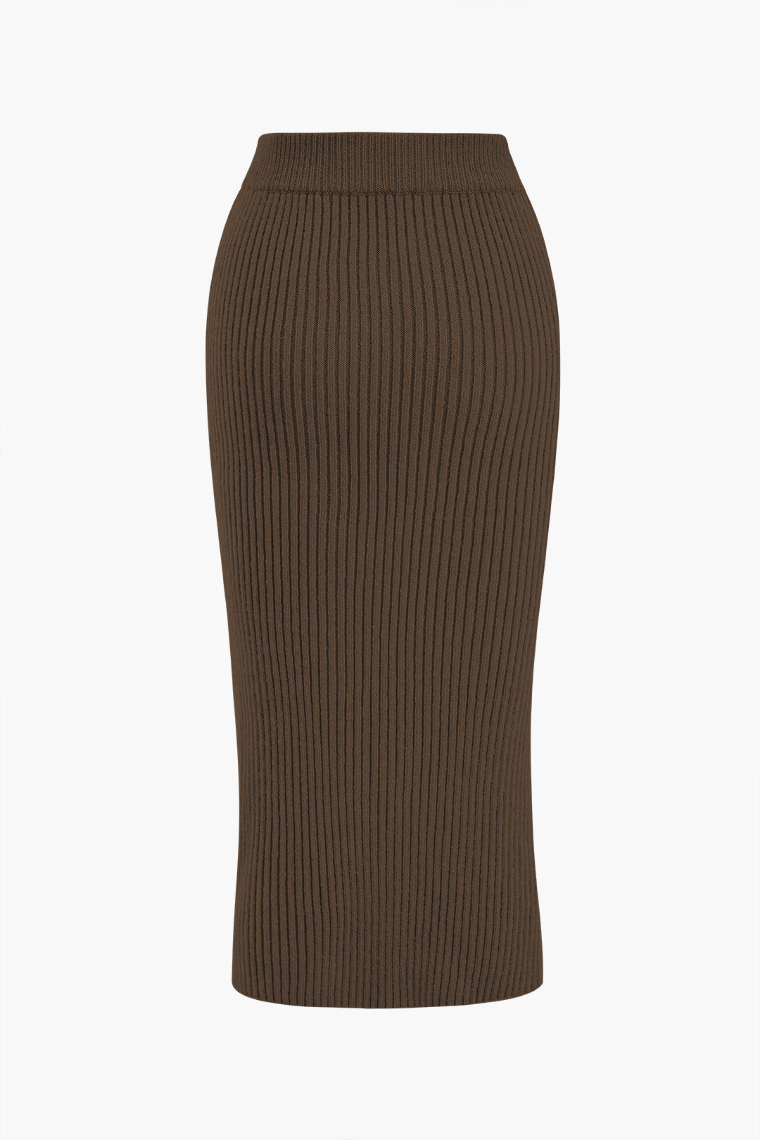 Crossed Sweater Asymmetrical Midi Skirt