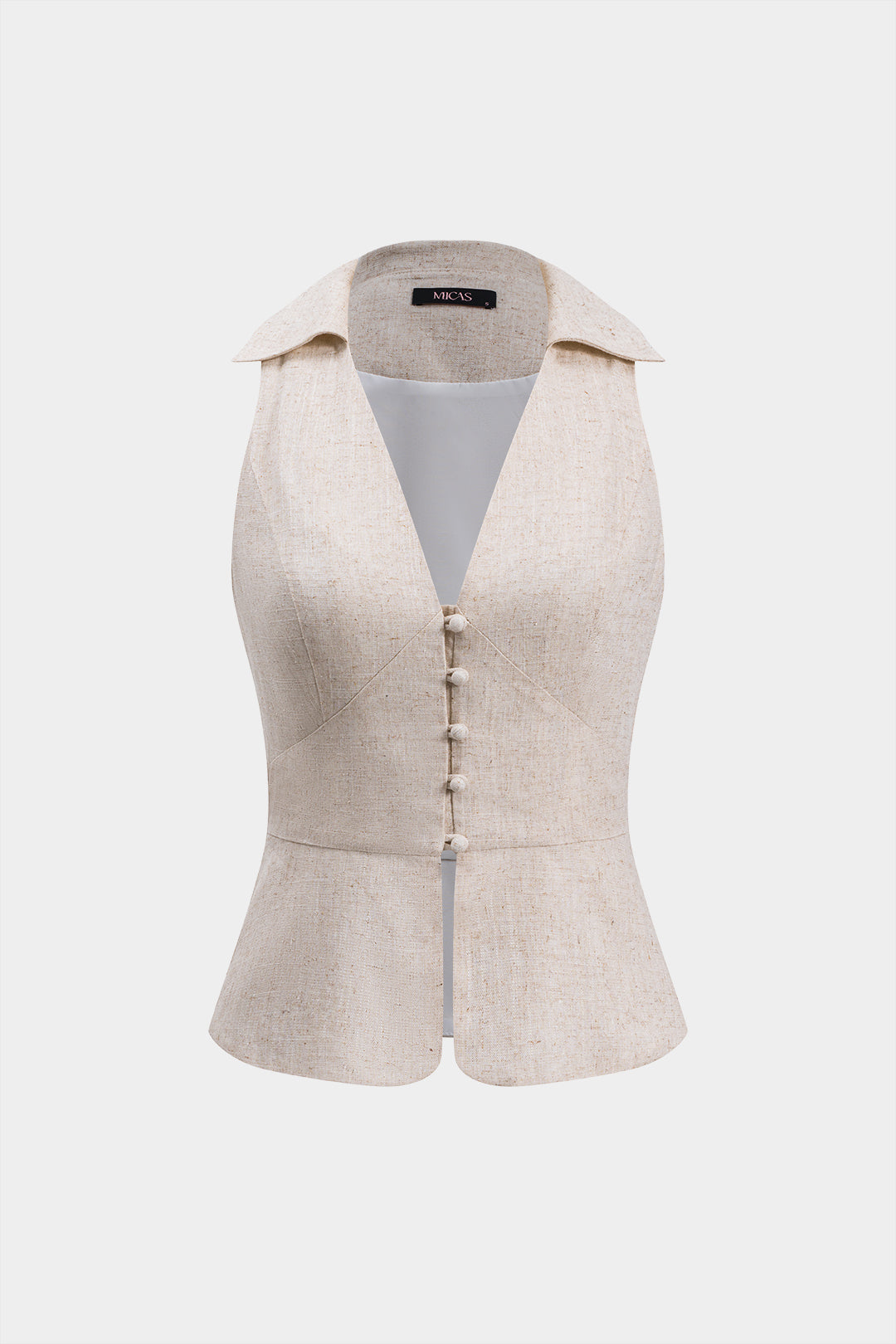 Linen Button Tank Top