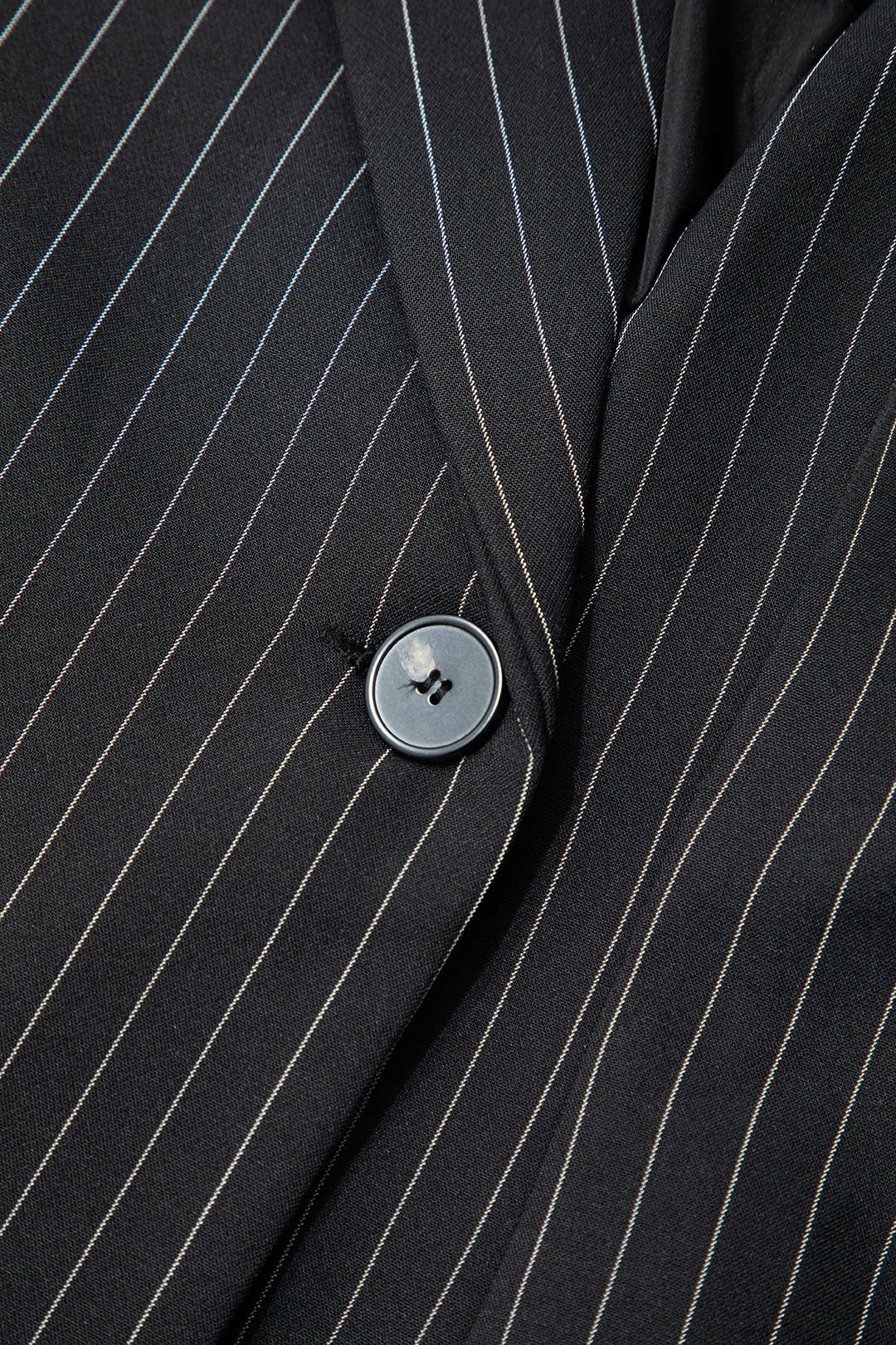 Pinstripe Print Notched Lapel Blazer