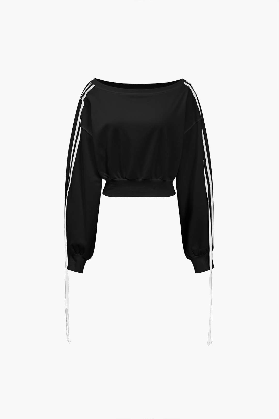 Contrast Tie-Up Sweatshirt