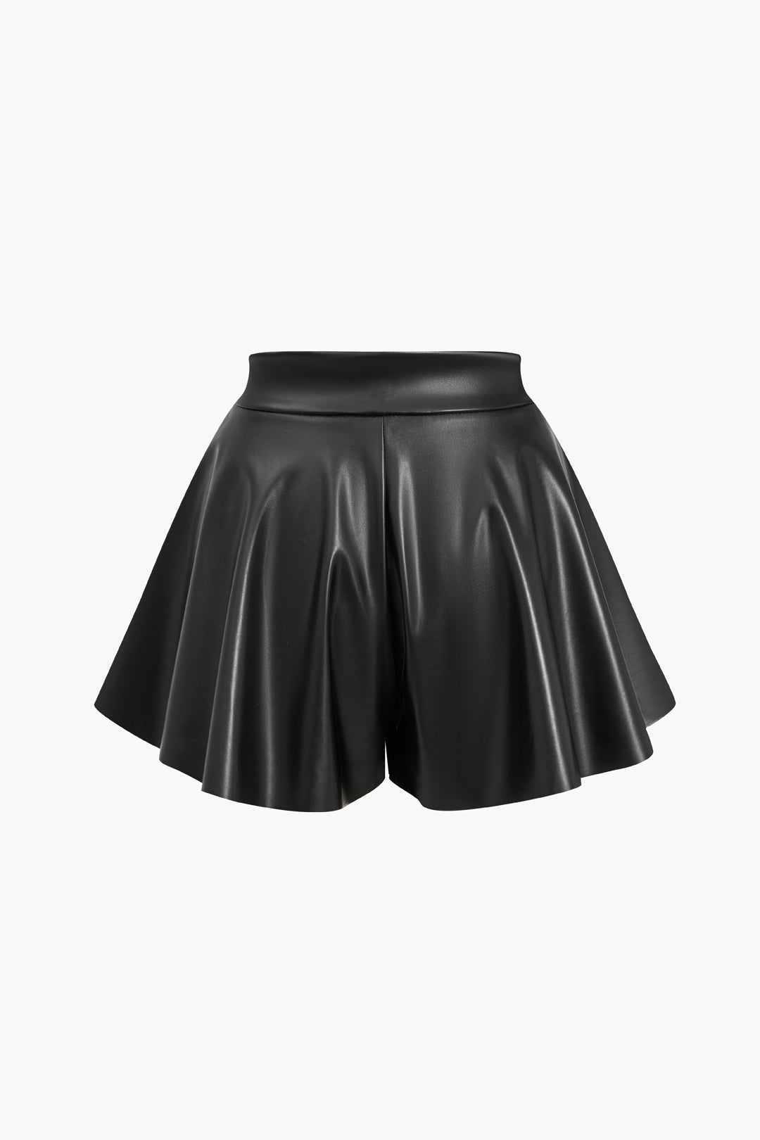 Faux Leather High Waist Pocket Shorts