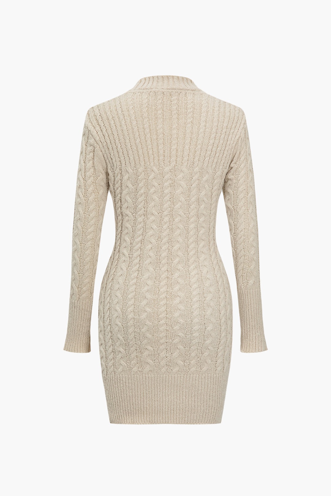 Knit Round Neck Long Sleeve Dress