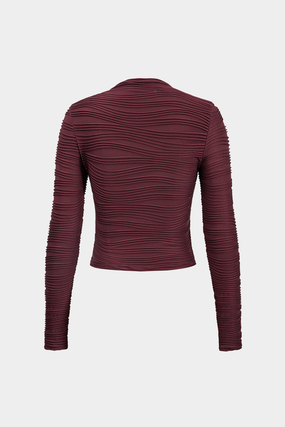 Basic Textured Long-Sleeve Top