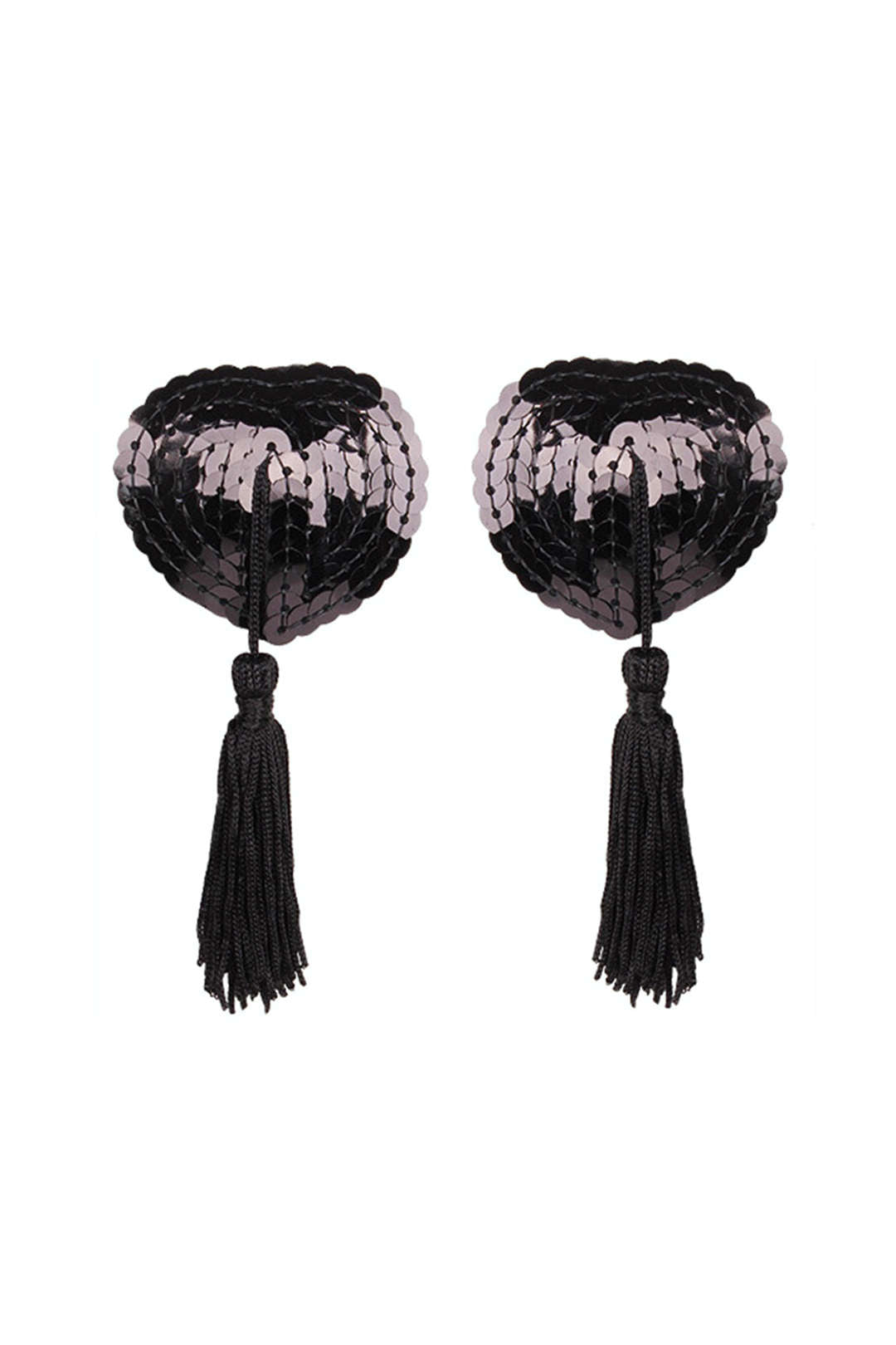 Sequin Heart-Shaped Fringe Nipple Cover